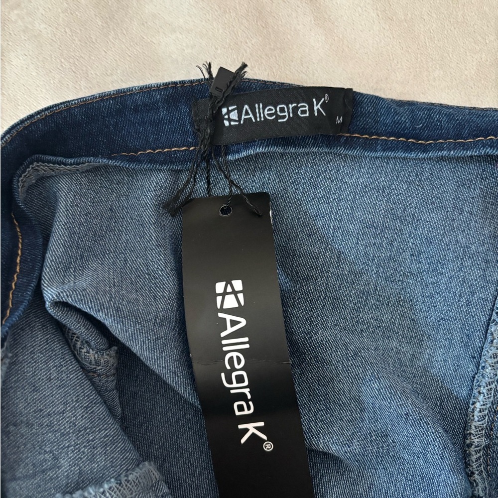 Denim Halter Top with Button Front - Picture 4 of 4